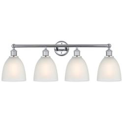 Castile 33" 4-Light Polished Chrome Bath Light w/ White Shade