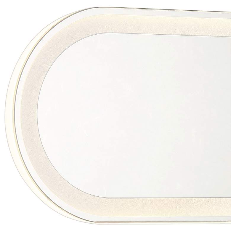 Image 2 Castilion White 18 inch x 6 3/4 inch LED Backlit Wall Mirror more views