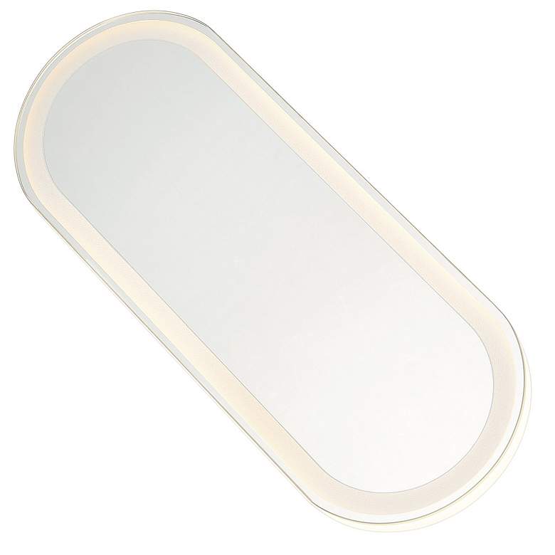 Image 4 Castilion White 18" x 6 3/4" LED Backlit Wall Mirror more views