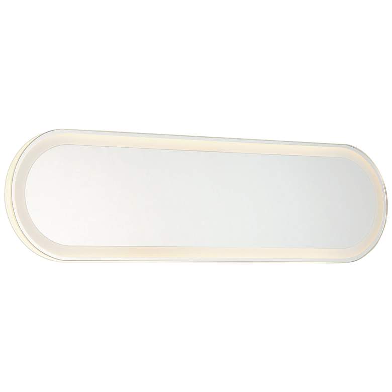 Image 1 Castilion White 24" x 6 3/4" LED Backlit Wall Mirror