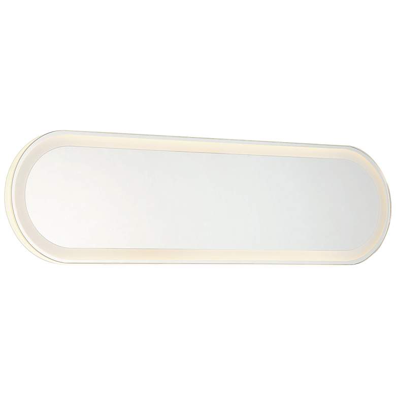 Image 1 Castilion White 24" x 6 3/4" LED Backlit Wall Mirror