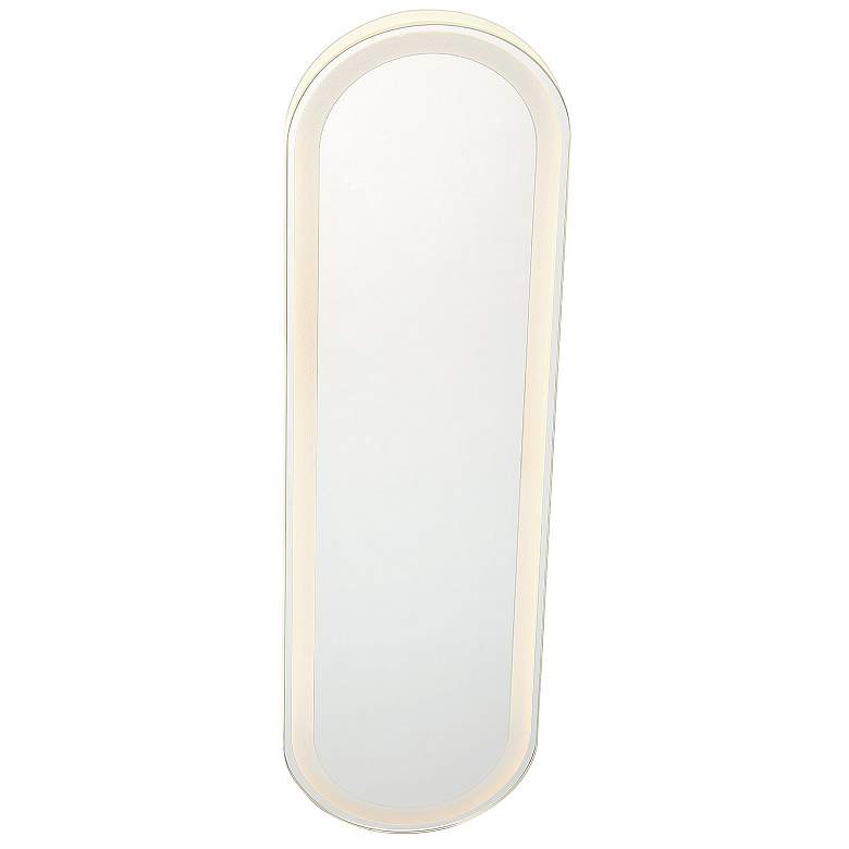 Image 2 Castilion White 24 inch x 6 3/4 inch LED Backlit Wall Mirror more views