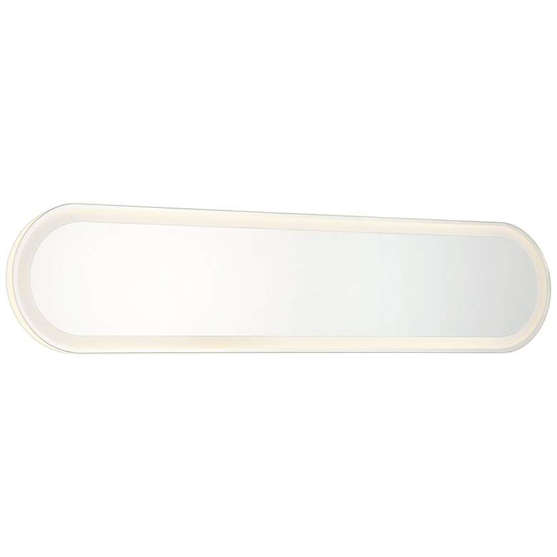 Image 1 Castilion White 30 inch x 6 3/4 inch LED Backlit Wall Mirror