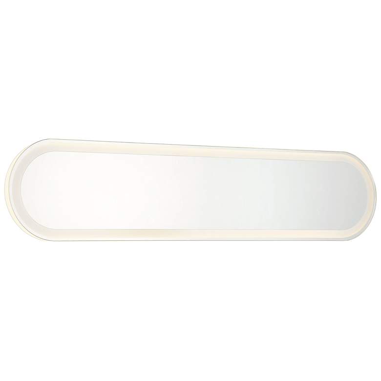 Image 1 Castilion White 30" x 6 3/4" LED Backlit Wall Mirror