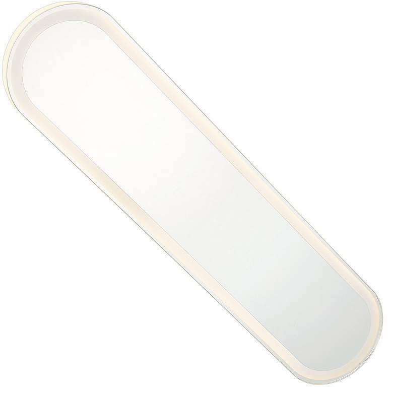 Image 2 Castilion White 30" x 6 3/4" LED Backlit Wall Mirror more views