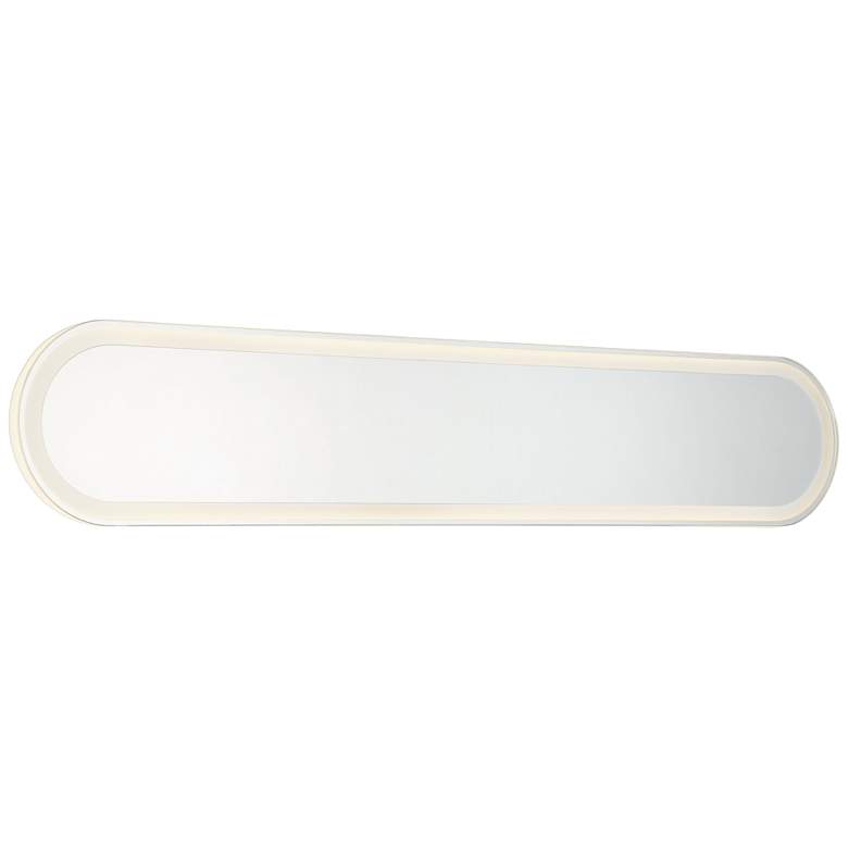 Image 1 Castilion White 36 inch x 6 3/4 inch LED Backlit Wall Mirror