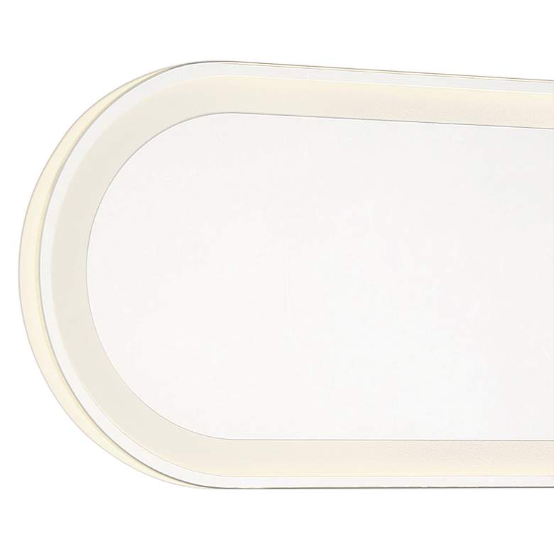 Image 2 Castilion White 36 inch x 6 3/4 inch LED Backlit Wall Mirror more views