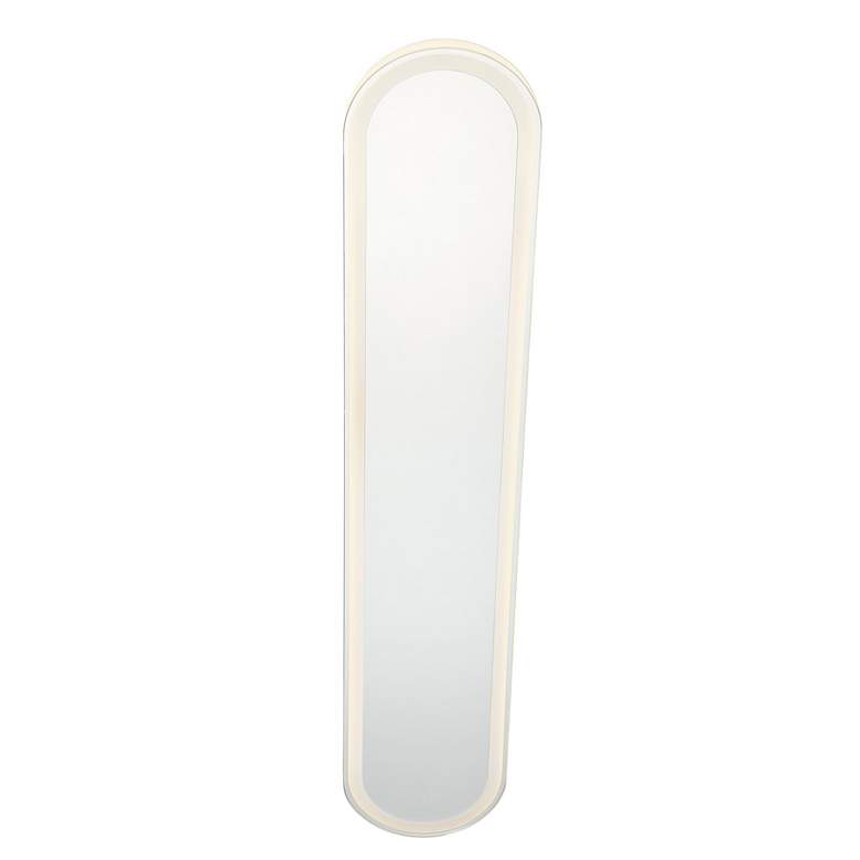 Image 2 Castilion White 36 inch x 6 3/4 inch LED Backlit Wall Mirror more views