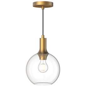 Image1 of Castilla 8" Wide Aged Gold Globe Mini Pendant