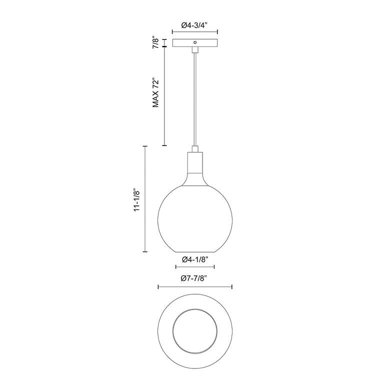 Image 5 Castilla 8" Wide Aged Gold Globe Mini Pendant more views