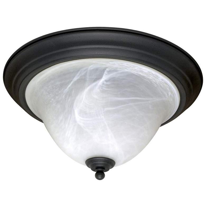 Image 1 Castillo; 2 Light; 16 in.; Flush Mount with Alabaster Swirl Glass