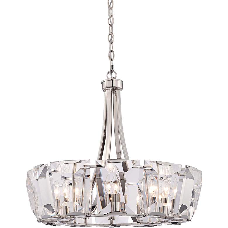 Image 2 Castle Aurora 25 1/2"W Crystal Panel 12-Light Chandelier