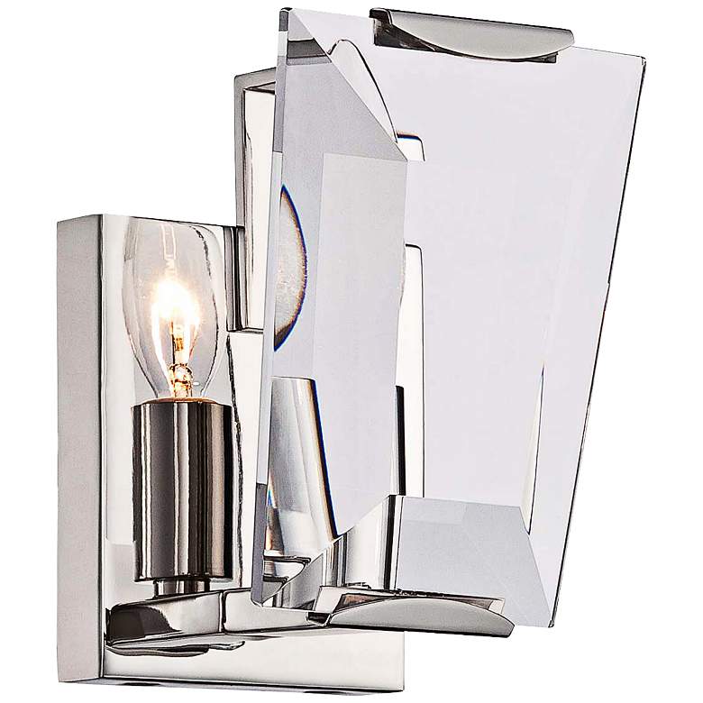 Castle Aurora 7 3/4&quot;H Polished Nickel Wall Sconce