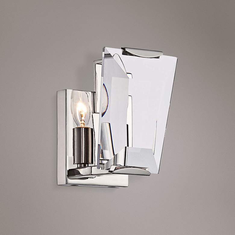 Image 1 Castle Aurora 7 3/4 inchH Polished Nickel Wall Sconce