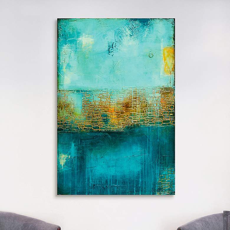 Image 2 Castle Court 48" High Free Floating Tempered Glass Wall Art