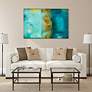 Castle Court 48" High Free Floating Tempered Glass Wall Art in scene