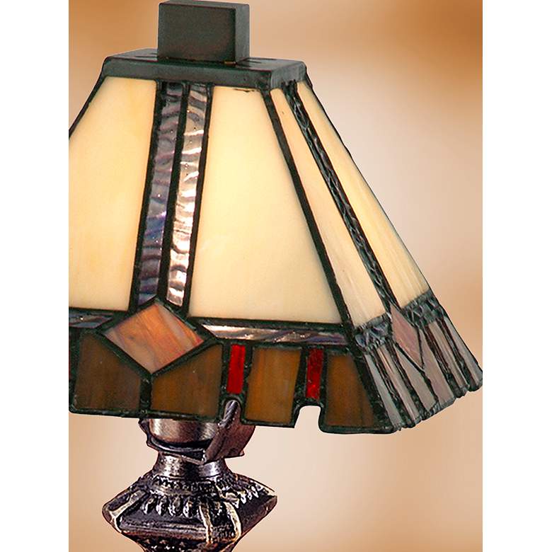 Image 6 Castle Cut 10 3/4" High Antique Bronze Accent Table Lamp more views
