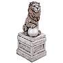 Castle Lion on Base Right Facing 25" High Garden Accent