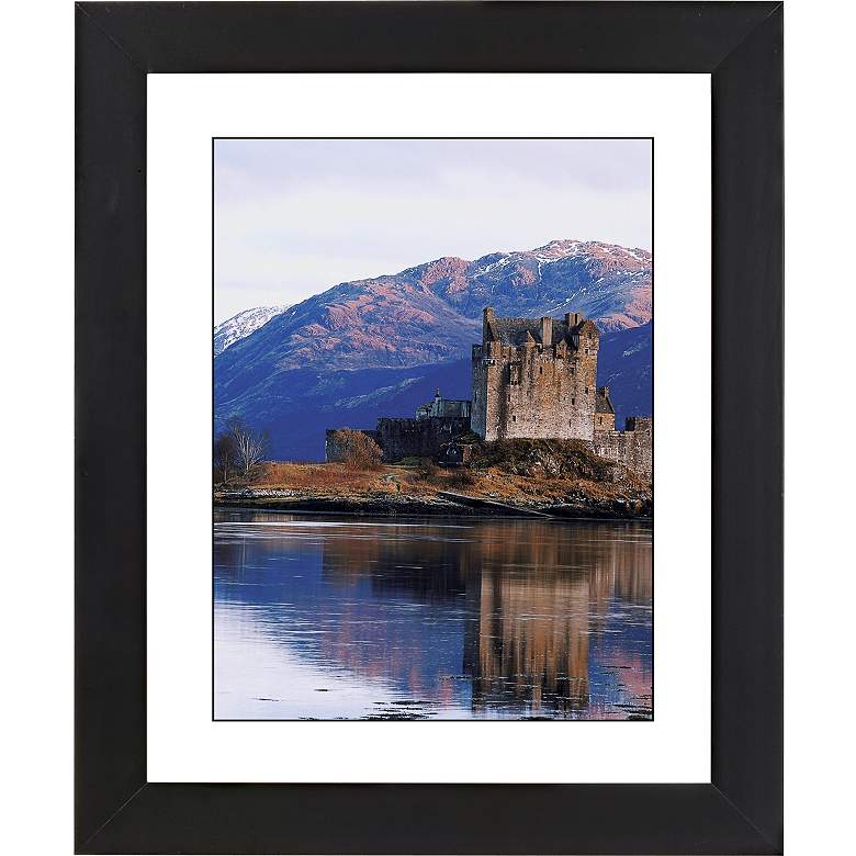 Image 1 Castle Reflections Black Frame Giclee 23 1/4 inch High Wall Art