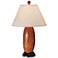 Castleberry Hawaiian Palm Motif Table Lamp with Built In 3-Prong Outlet