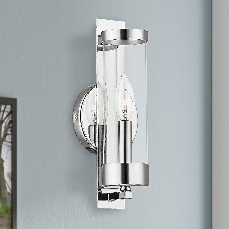 Image 1 Castleton 1 Light Polished Chrome ADA Wall Sconce