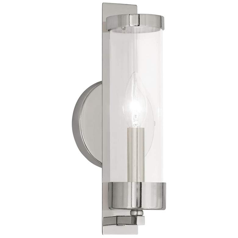Image 1 Castleton 1 Light Polished Nickel Wall Sconce