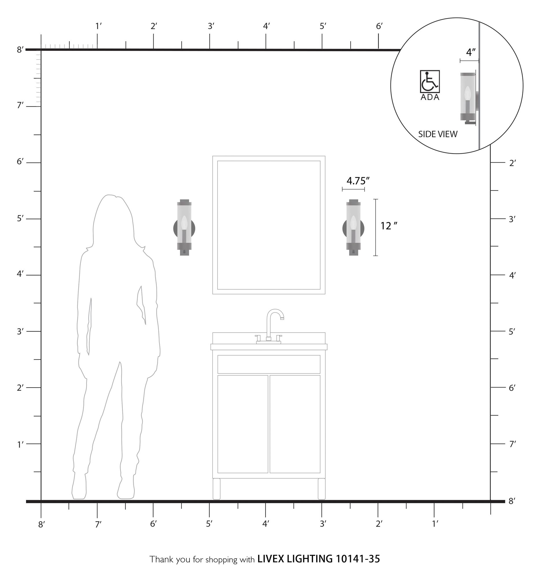 Castleton 1 Light Polished Nickel Wall Sconce