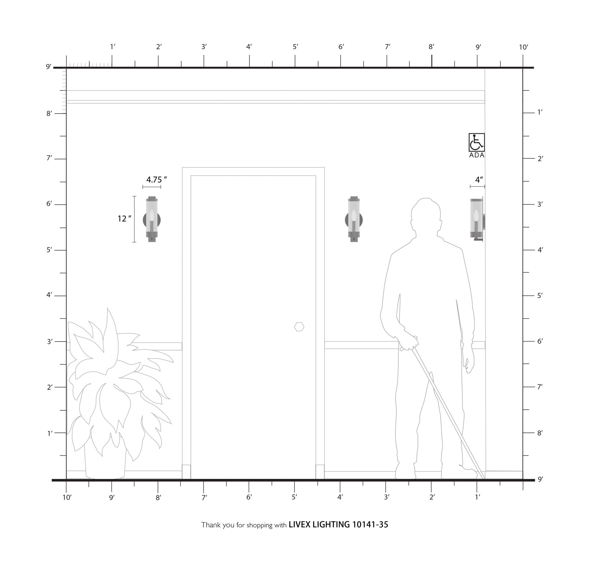 Castleton 1 Light Polished Nickel Wall Sconce