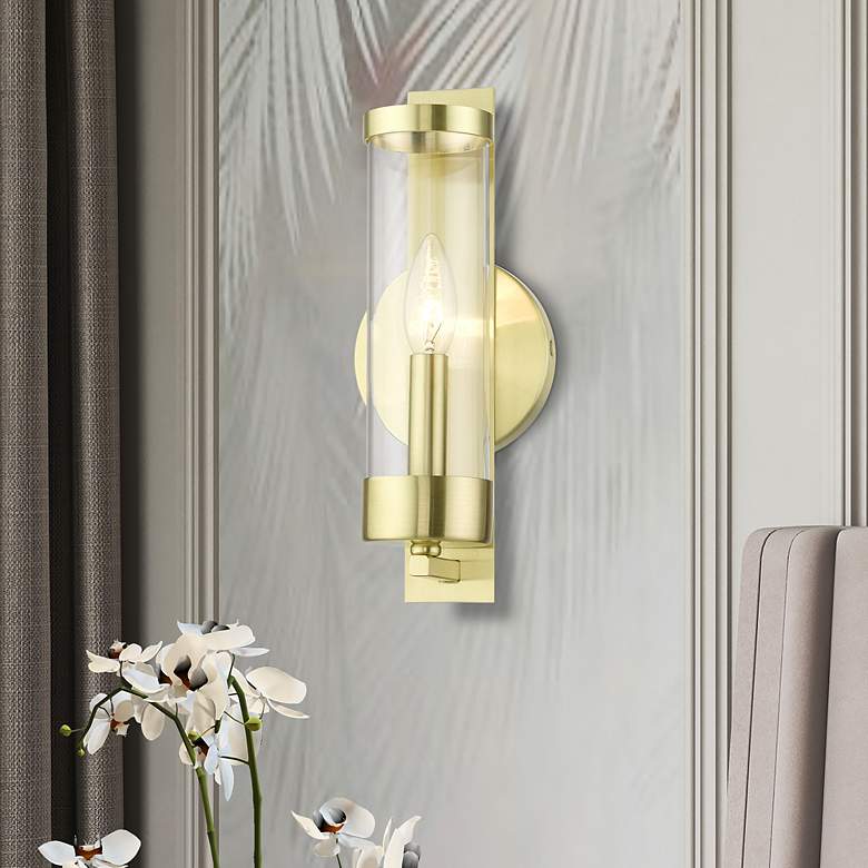 Image 1 Castleton 1 Light Satin Brass ADA Single Sconce