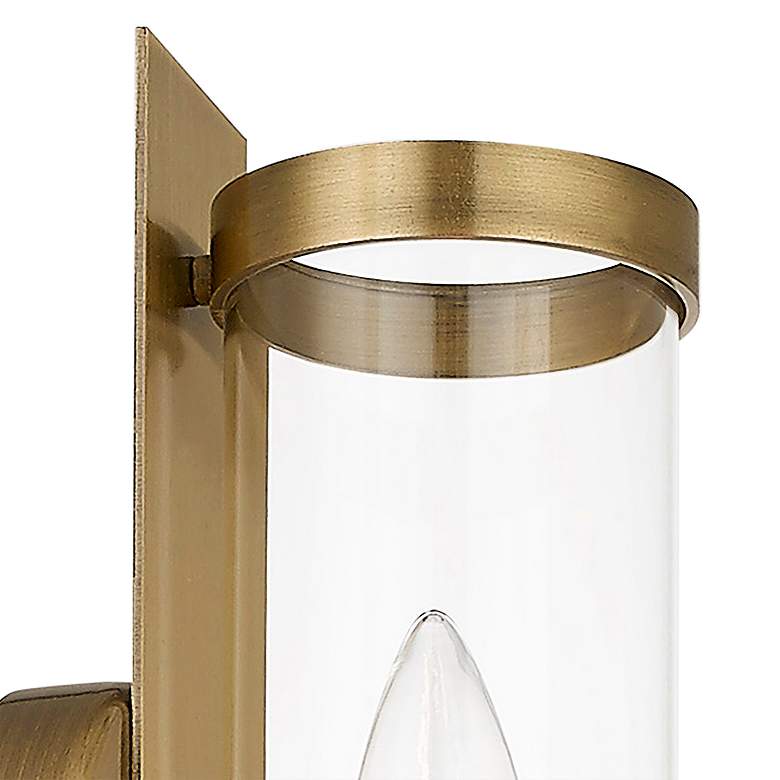 Image 2 Castleton 12" High Antique Brass Wall Sconce more views