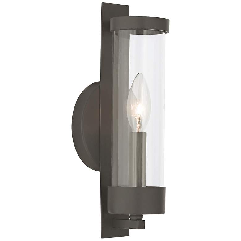 Image 3 Castleton 12" High Bronze Wall Sconce