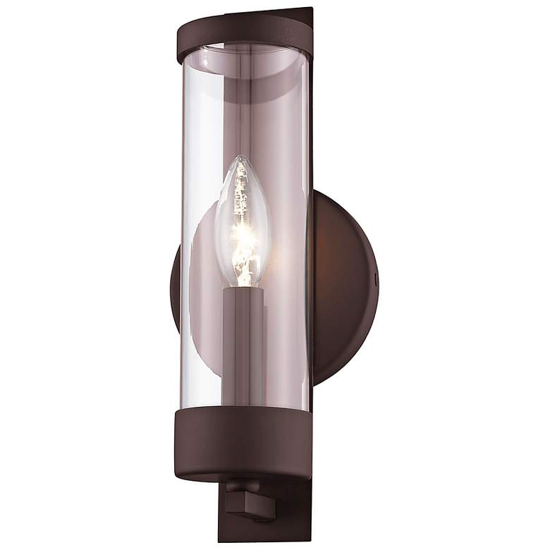 Image 7 Castleton 12" High Bronze Wall Sconce more views
