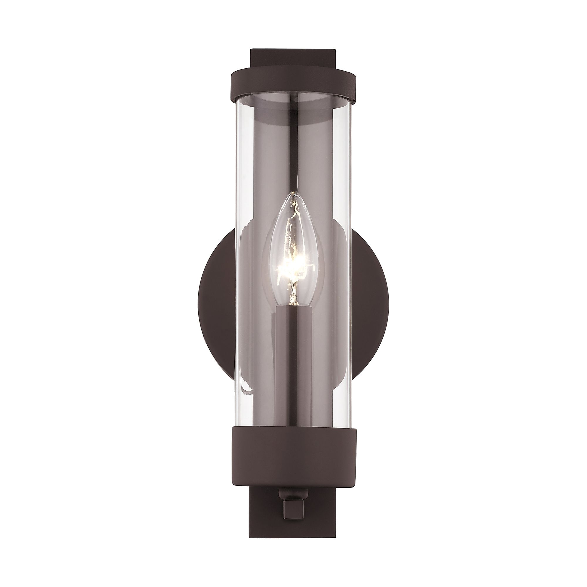 Castleton 12" High Bronze Wall Sconce in scene