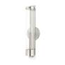 3_Castleton 18"H Brushed Nickel and Cylinder Glass Wall Sconce more views