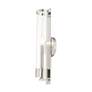 6_Castleton 18"H Brushed Nickel and Cylinder Glass Wall Sconce more views