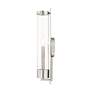 7_Castleton 18"H Brushed Nickel and Cylinder Glass Wall Sconce more views