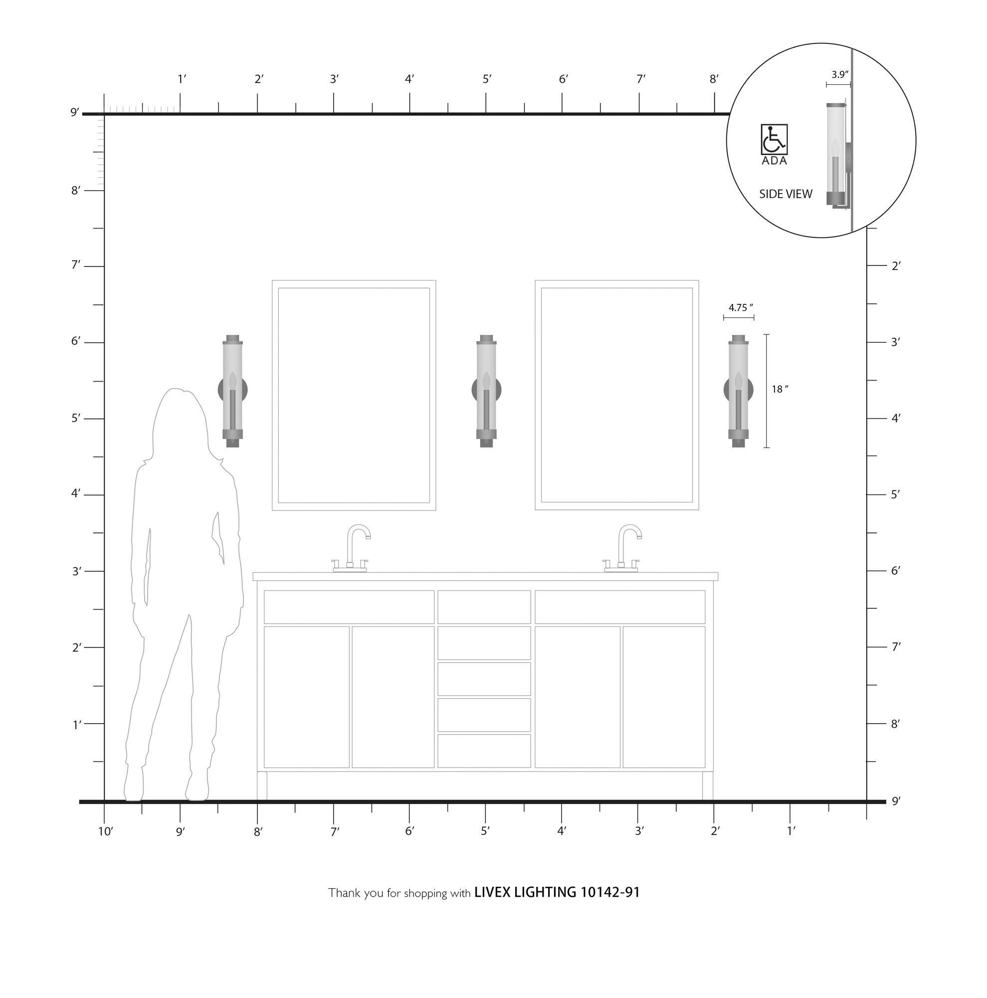 Castleton 18"H Brushed Nickel and Cylinder Glass Wall Sconce