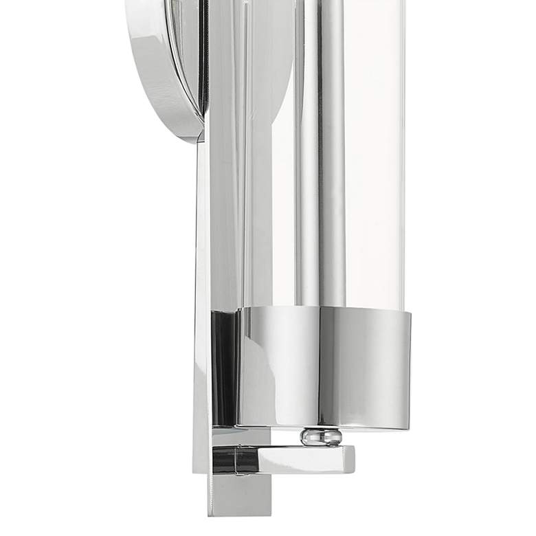 Image 4 Castleton 18 inchH Polished Chrome w/ Cylinder Glass Wall Sconce more views