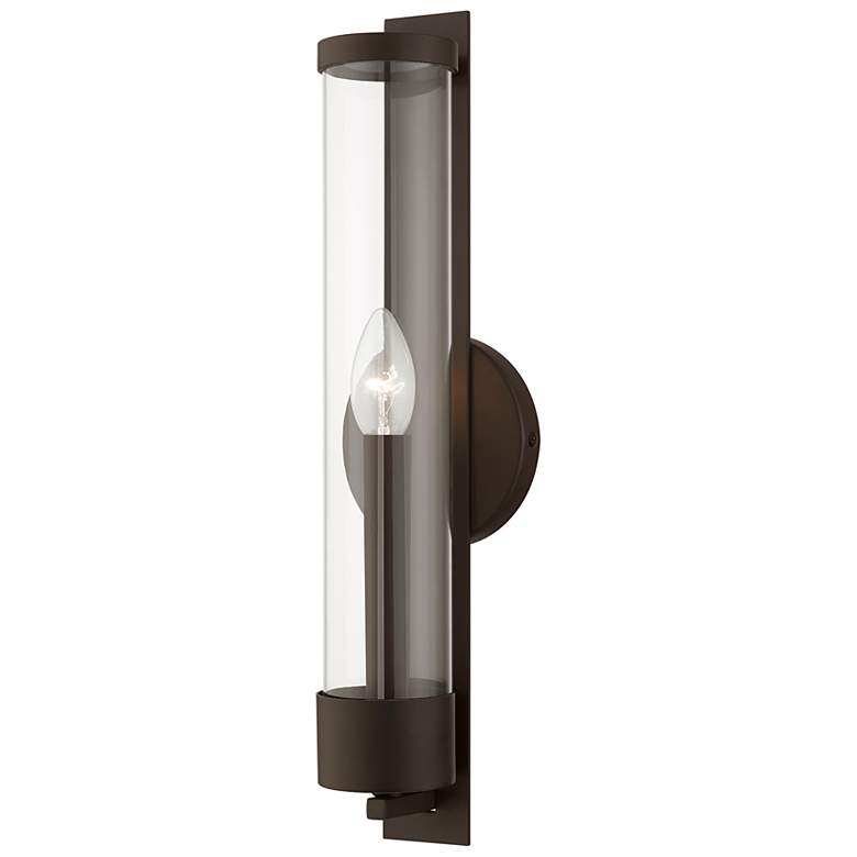 Image 2 Castleton Tall 1 Light Bronze ADA Single Sconce