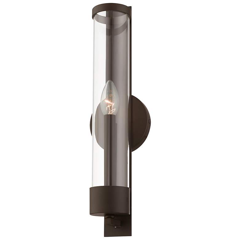 Image 5 Castleton Tall 1 Light Bronze ADA Single Sconce more views