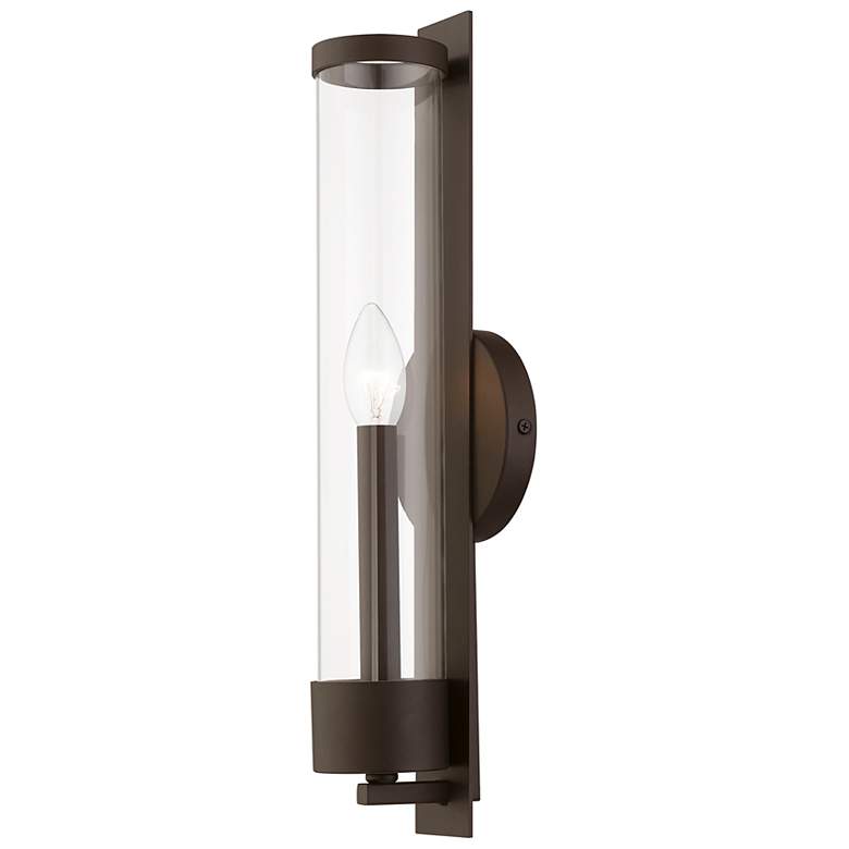 Image 7 Castleton Tall 1 Light Bronze ADA Single Sconce more views