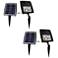 Caston 18"H Black 2700K LED Solar Flood Lights Set of 2