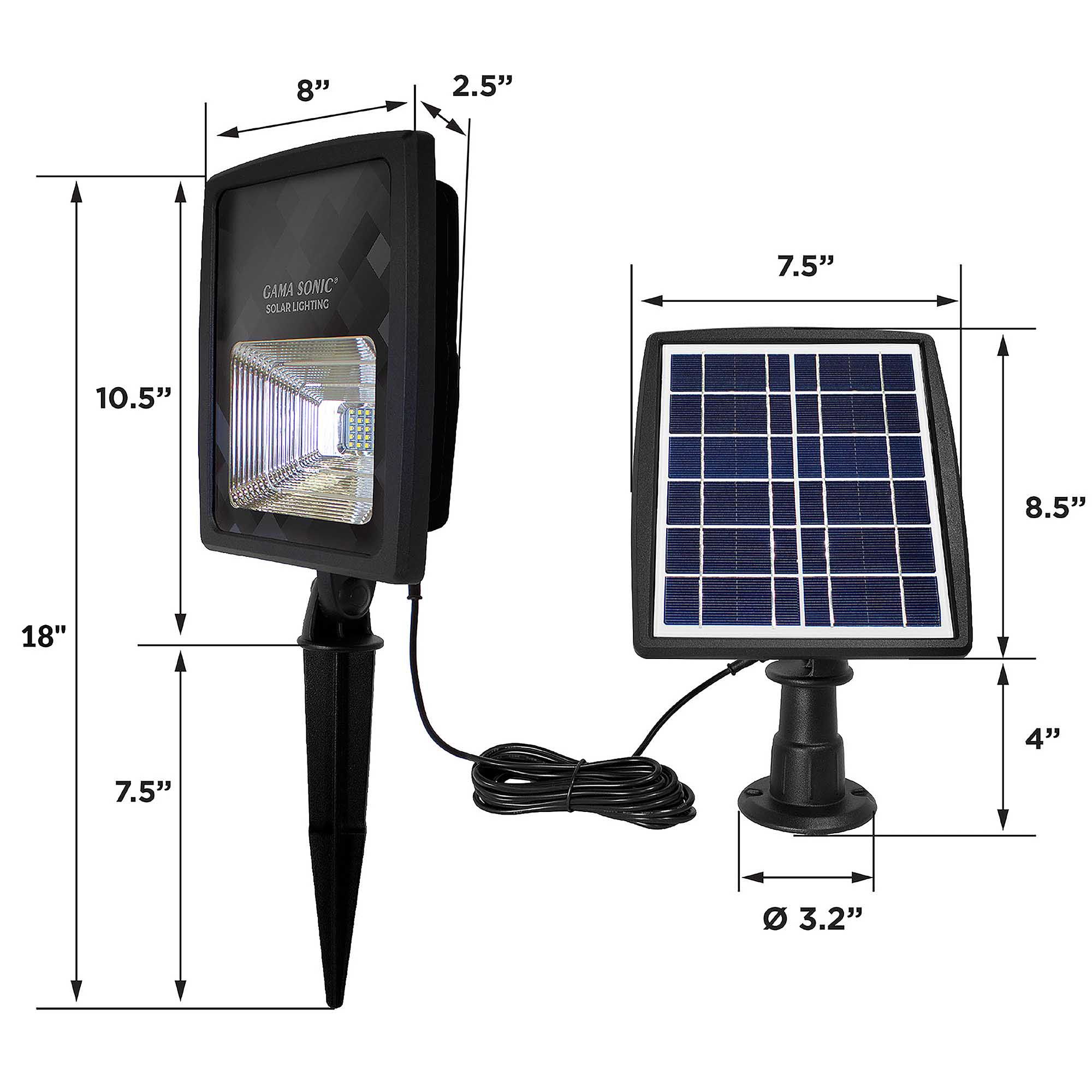 Image 3 Caston 18"H Black 2700K LED Solar Flood Lights Set of 2 more views