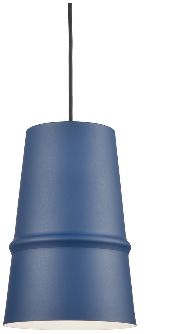 Image 2 Castor 8" Wide Indigo Blue Cone Mini Pendant