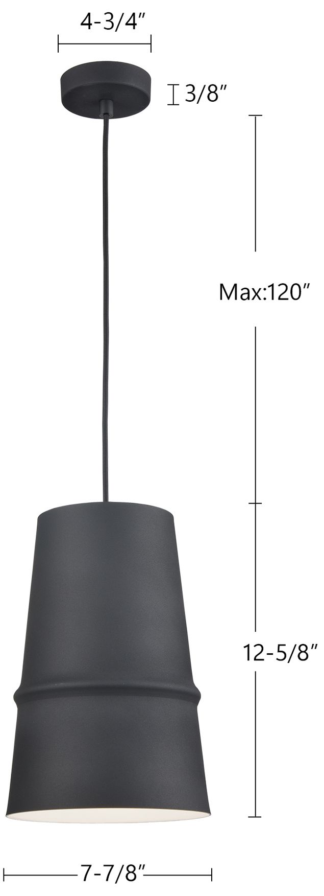 Image 5 Castor 8" Wide Indigo Blue Cone Mini Pendant more views