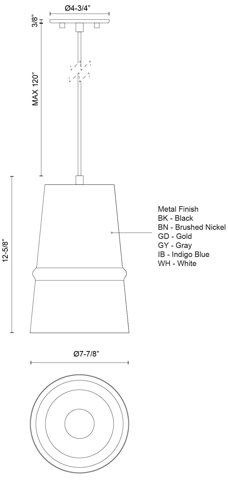 Image 6 Castor 8" Wide Indigo Blue Cone Mini Pendant more views