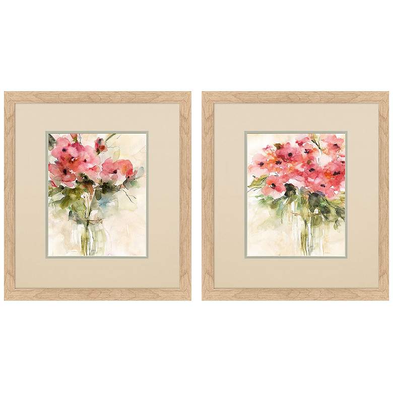 Image 2 Casual Bouquet 15"W x 17"H Framed Art - Set of 2