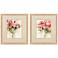Casual Bouquet 15"W x 17"H Framed Art - Set of 2