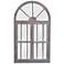 Casual Door Gray Wood 25" x 42 1/4" Arch Top Wall Mirror