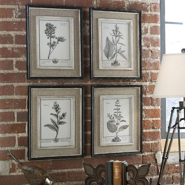 Image 3 Casual Gray Study 17 1/2" High 4-Piece Framed Wall Art Set more views